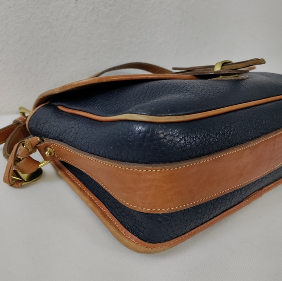 ⭐PRICE DROP⭐🛍️ Dooney &  Bourke Vntg Equestrian Navy Blue AWL Crossbody Bag - Picture 8 of 15